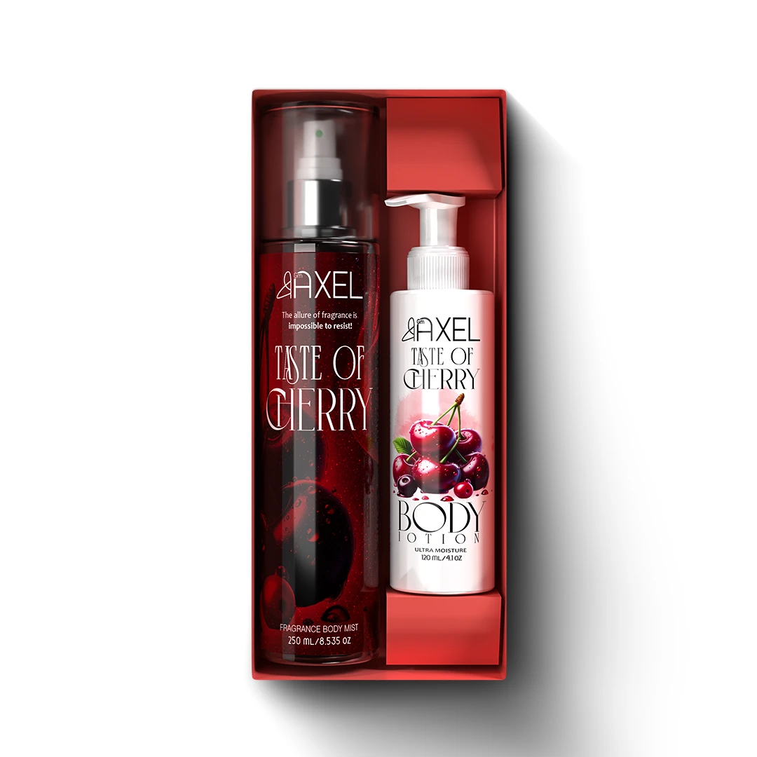 بوكس تيست اف شيرى(بودي لوشن + بودي ميست) جي إم أكسل - 2قطعة